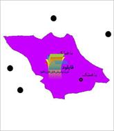 شیپ فایل نقطه ای شهرهای شهرستان باغملک واقع در استان خوزستان